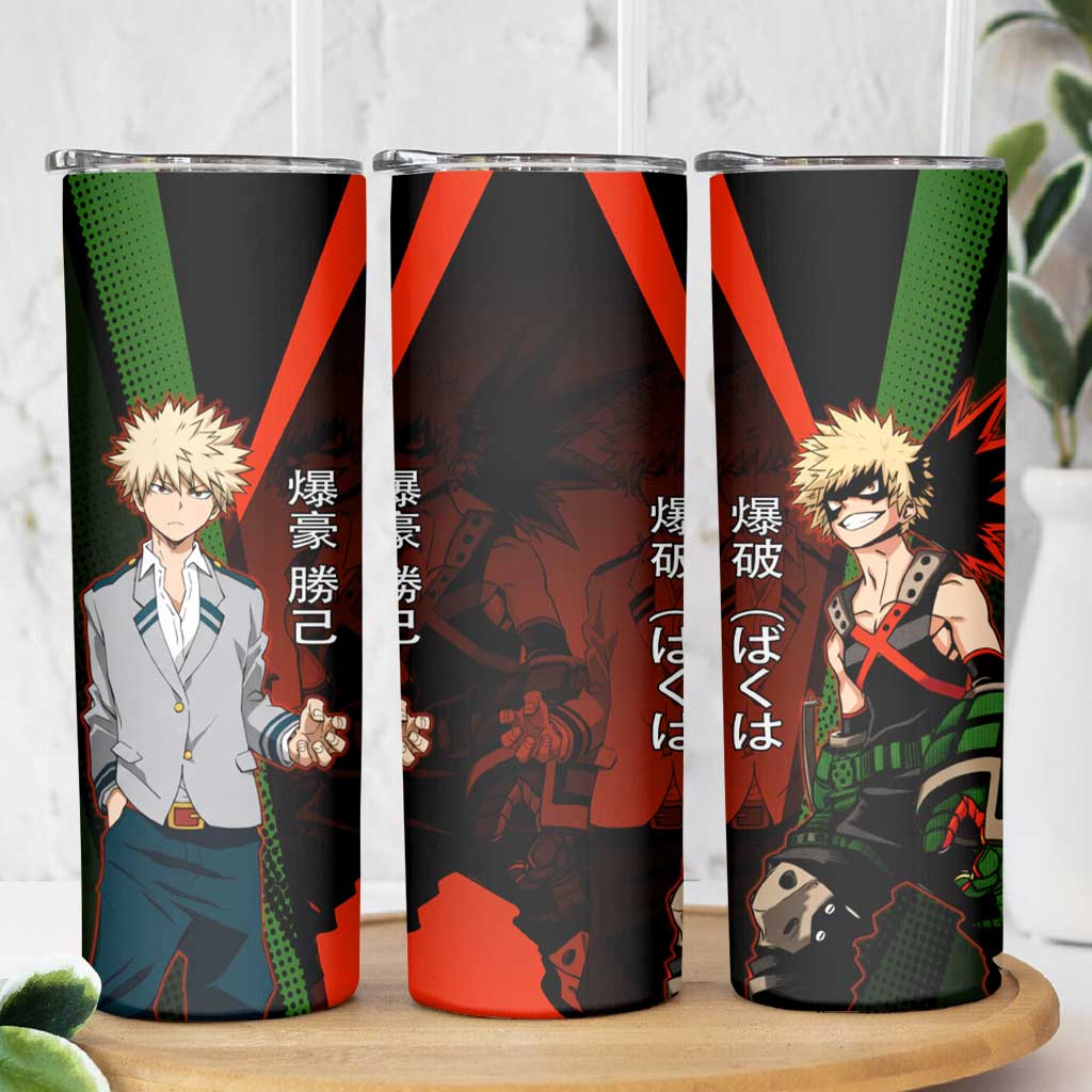 Katsuki Bakugo Dynamight Skinny Tumbler Japanese Comic Book Style
