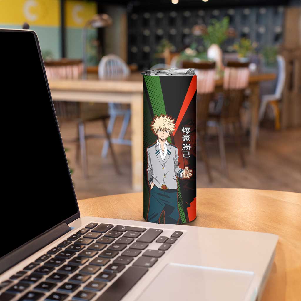Katsuki Bakugo Dynamight Skinny Tumbler Japanese Comic Book Style