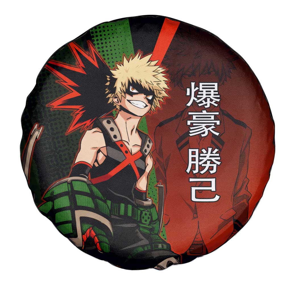 Katsuki Bakugo Dynamight Spare Tire Cover Japanese Comic Book Style