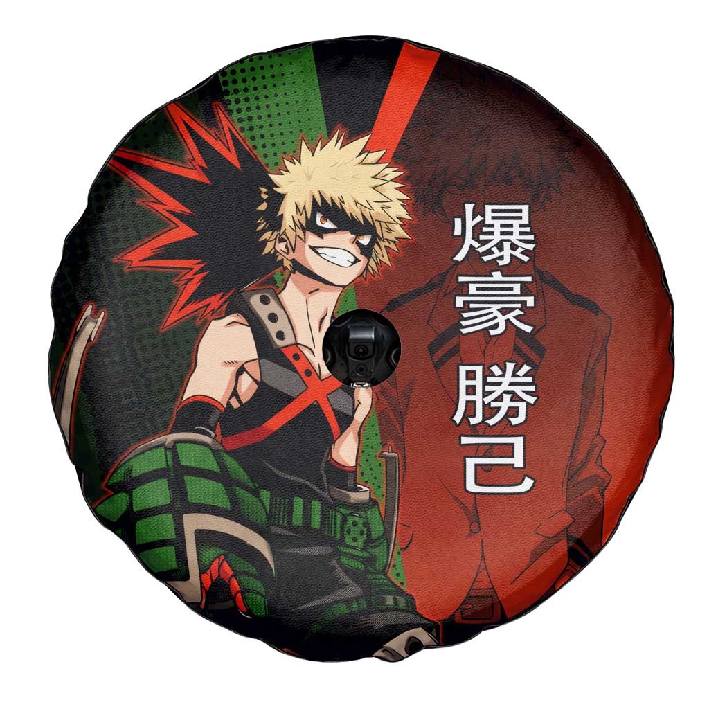 Katsuki Bakugo Dynamight Spare Tire Cover Japanese Comic Book Style