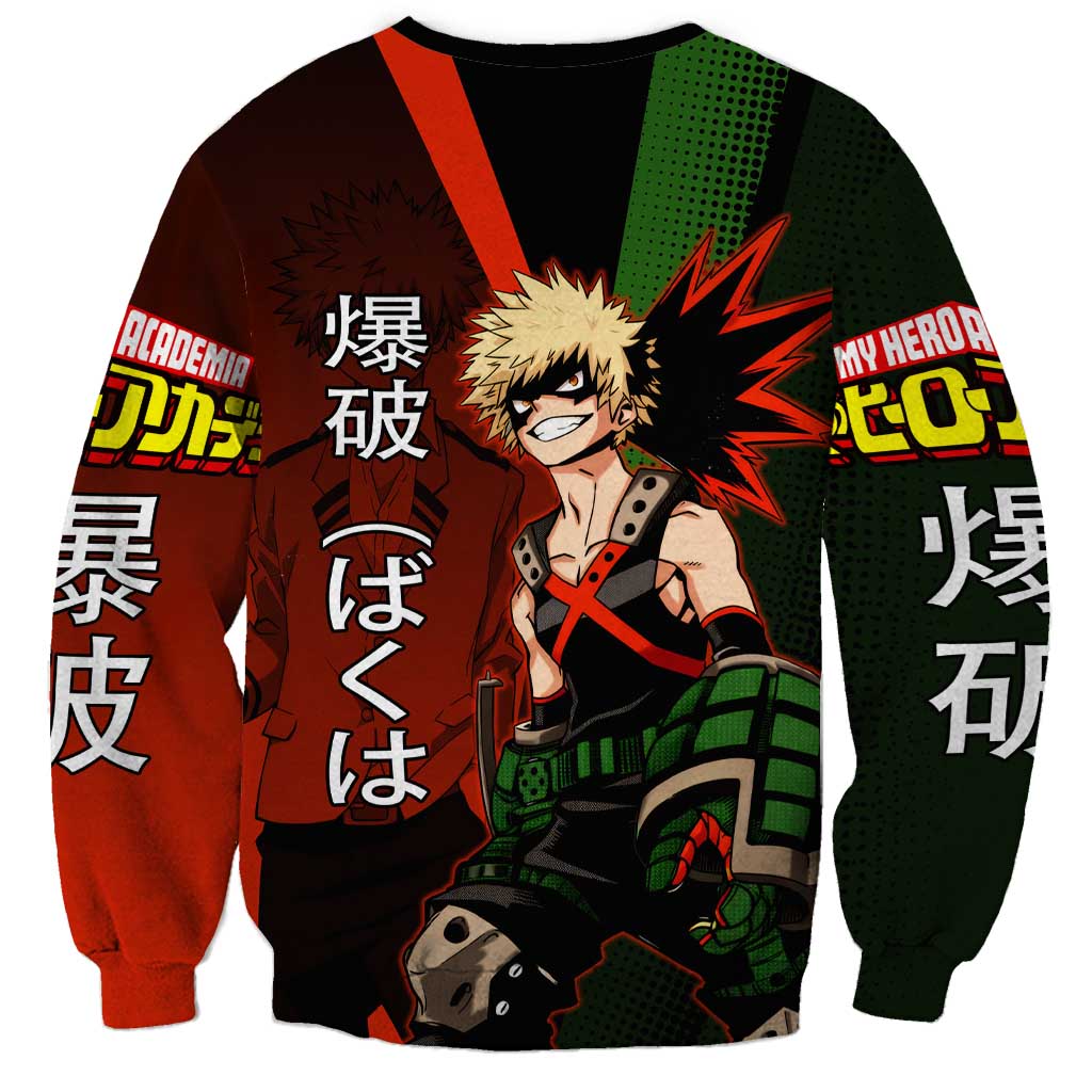 Katsuki Bakugo Dynamight Sweatshirt Japanese Comic Book Style