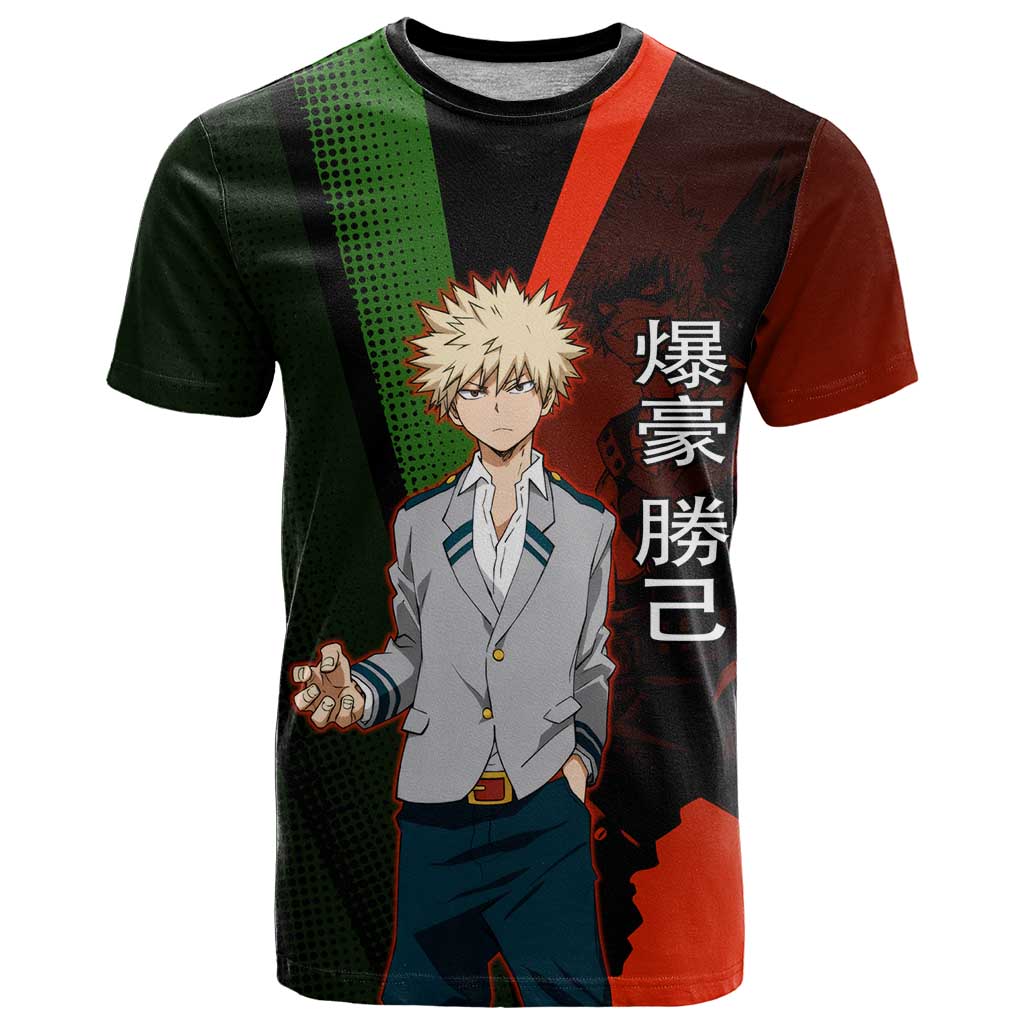 Katsuki Bakugo Dynamight T Shirt Japanese Comic Book Style