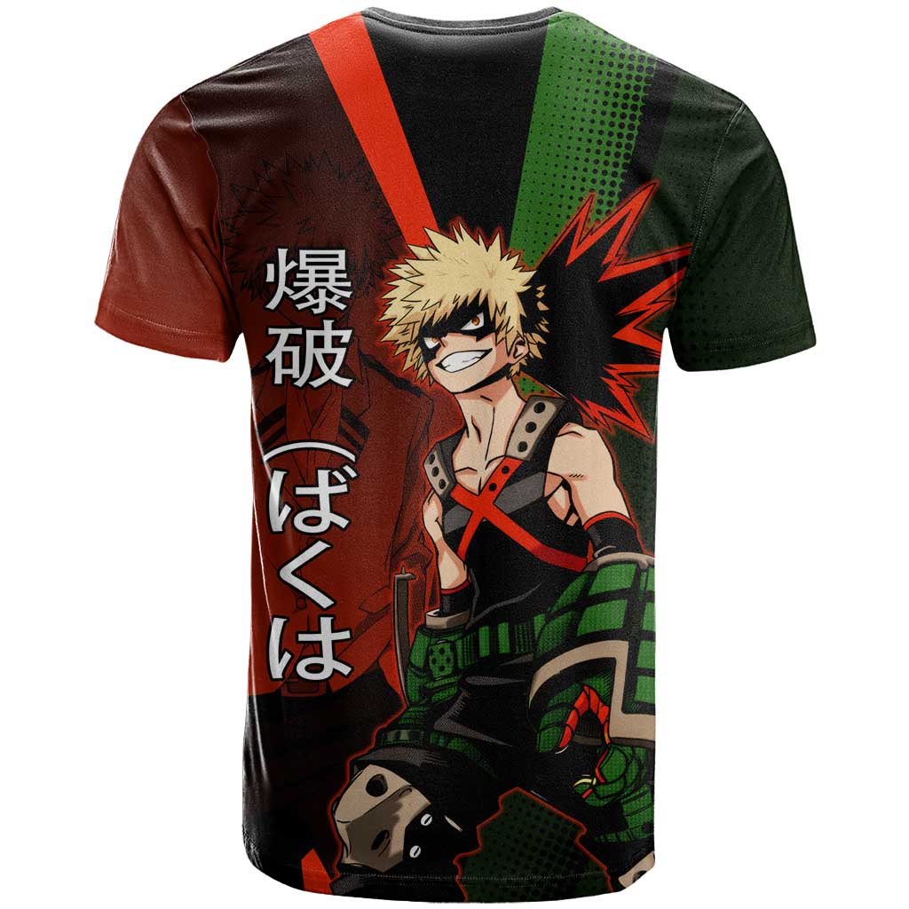 Katsuki Bakugo Dynamight T Shirt Japanese Comic Book Style