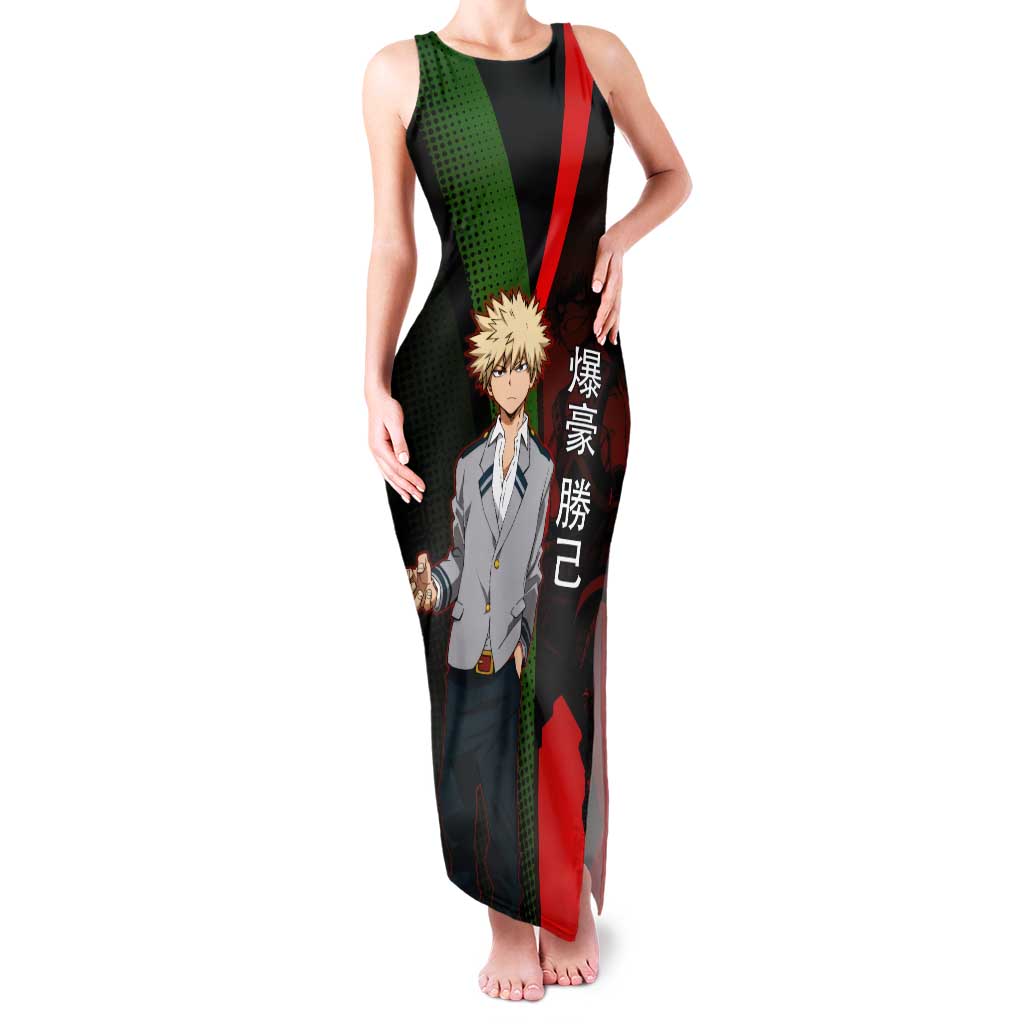Katsuki Bakugo Dynamight Tank Maxi Dress Japanese Comic Book Style