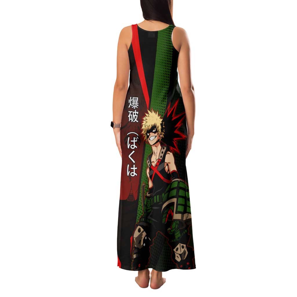 Katsuki Bakugo Dynamight Tank Maxi Dress Japanese Comic Book Style