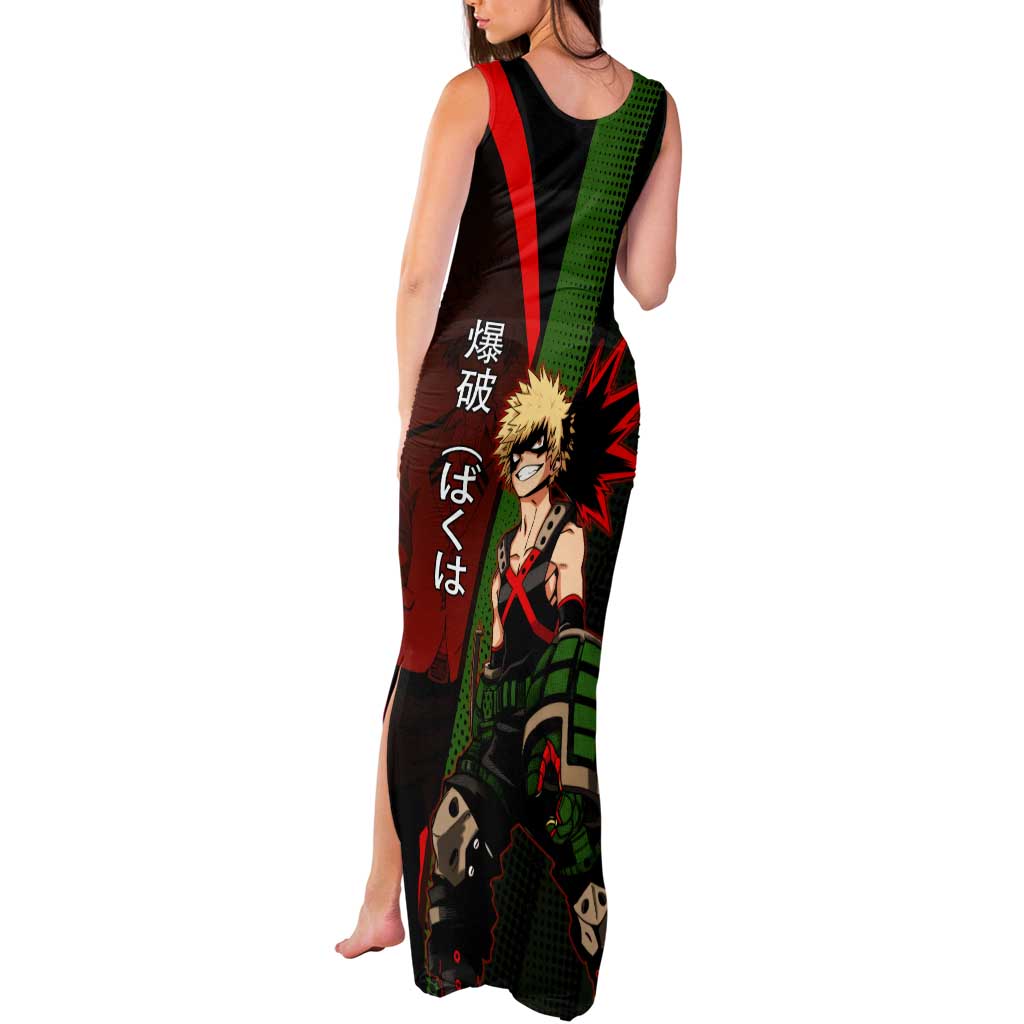 Katsuki Bakugo Dynamight Tank Maxi Dress Japanese Comic Book Style