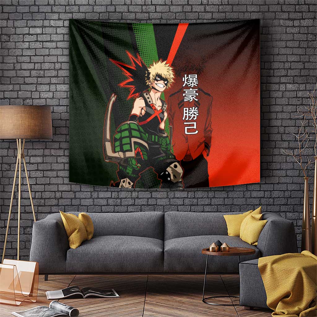 Katsuki Bakugo Dynamight Tapestry Japanese Comic Book Style