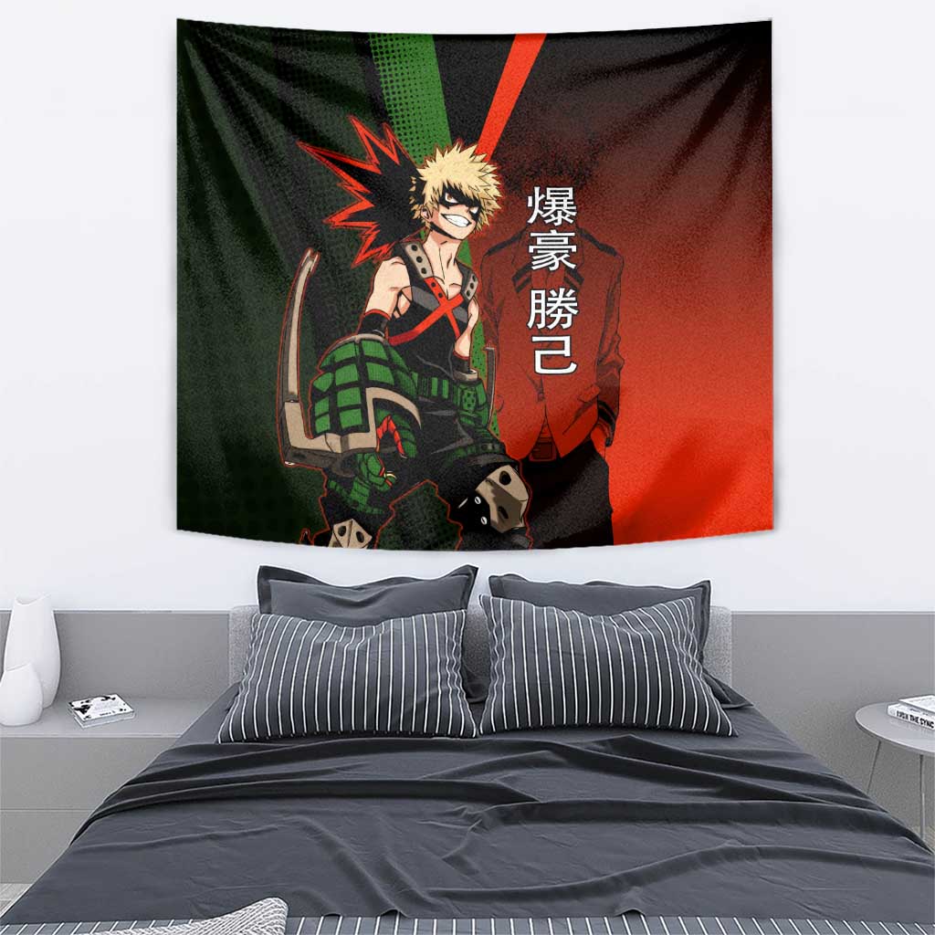 Katsuki Bakugo Dynamight Tapestry Japanese Comic Book Style