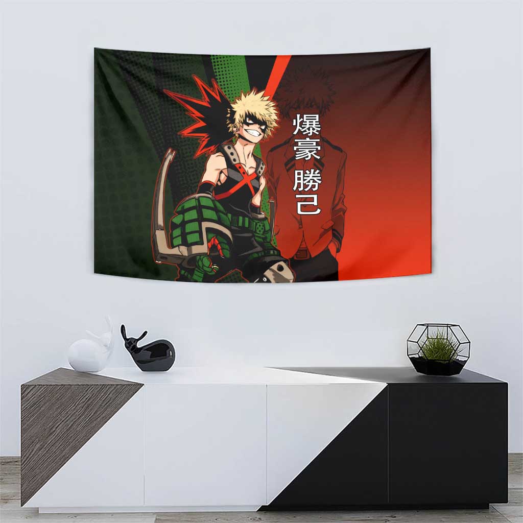 Katsuki Bakugo Dynamight Tapestry Japanese Comic Book Style