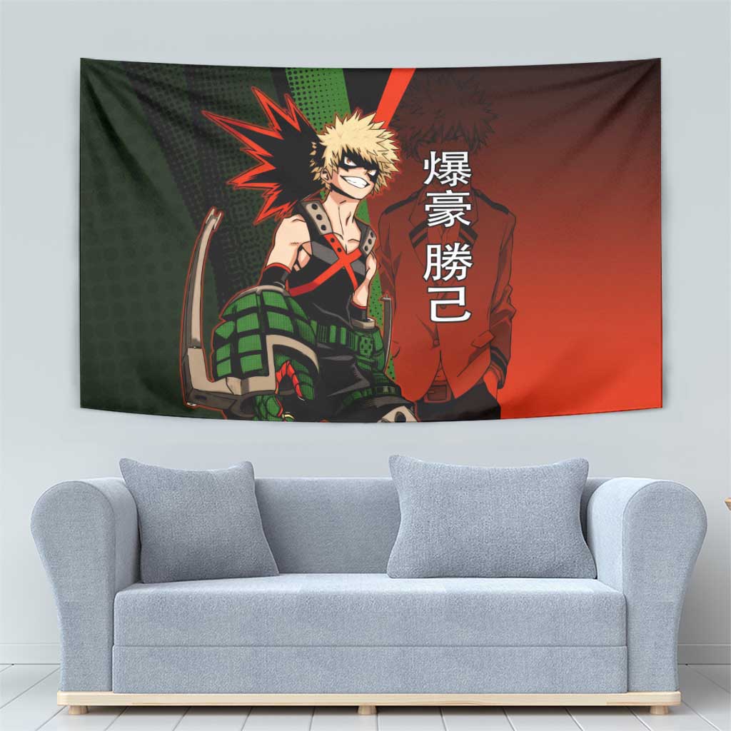 Katsuki Bakugo Dynamight Tapestry Japanese Comic Book Style