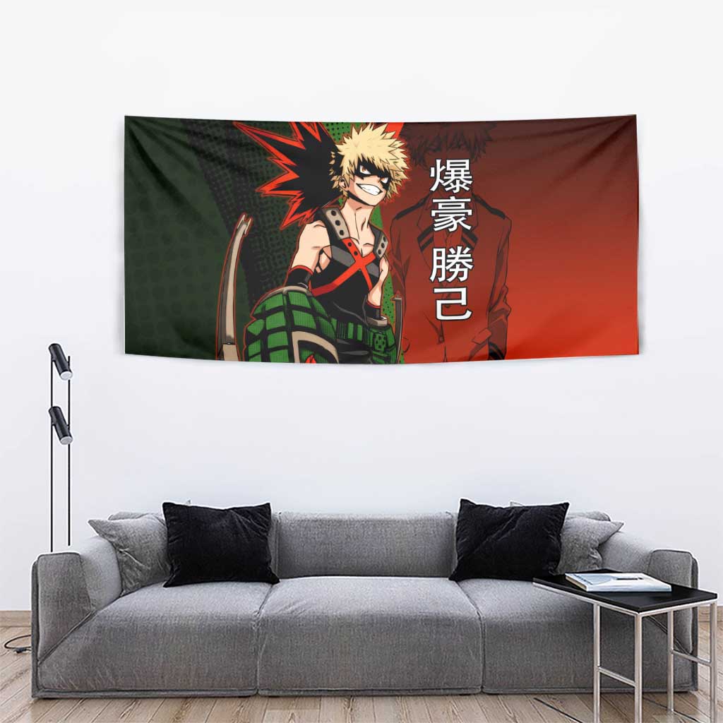 Katsuki Bakugo Dynamight Tapestry Japanese Comic Book Style