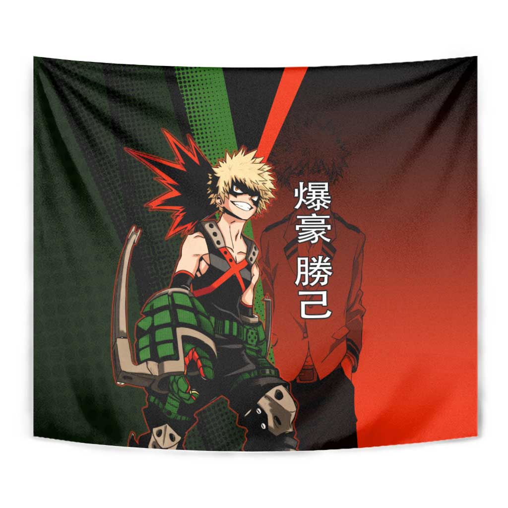 Katsuki Bakugo Dynamight Tapestry Japanese Comic Book Style