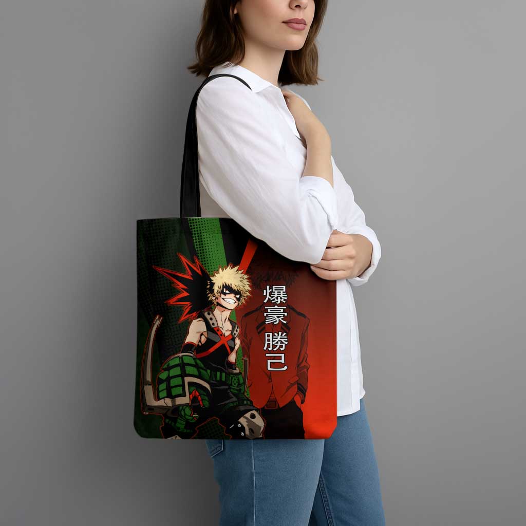 Katsuki Bakugo Dynamight Tote Bag Japanese Comic Book Style