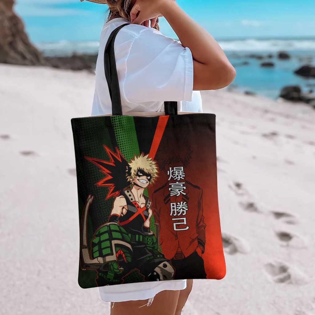 Katsuki Bakugo Dynamight Tote Bag Japanese Comic Book Style