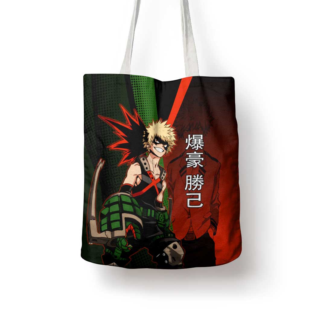 Katsuki Bakugo Dynamight Tote Bag Japanese Comic Book Style