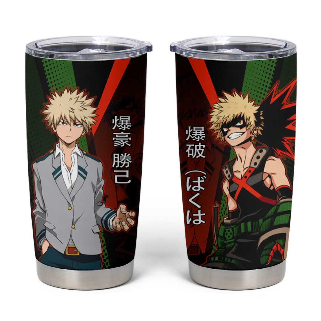Katsuki Bakugo Dynamight Tumbler Cup Japanese Comic Book Style