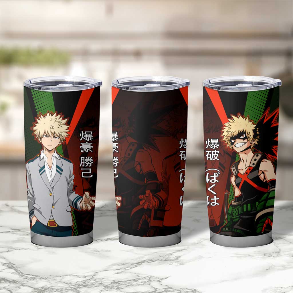 Katsuki Bakugo Dynamight Tumbler Cup Japanese Comic Book Style