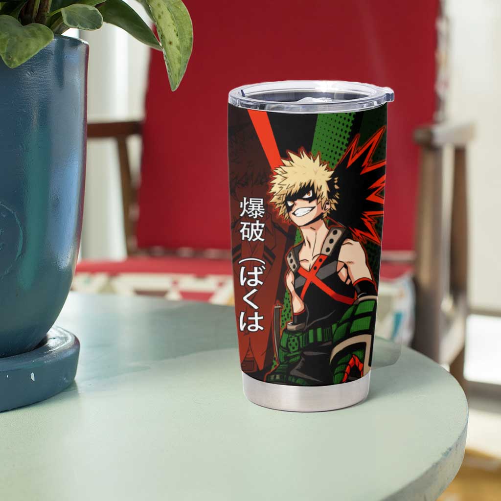 Katsuki Bakugo Dynamight Tumbler Cup Japanese Comic Book Style