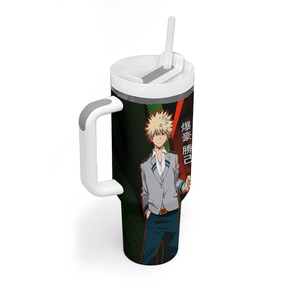 Katsuki Bakugo Dynamight Tumbler With Handle Japanese Comic Book Style