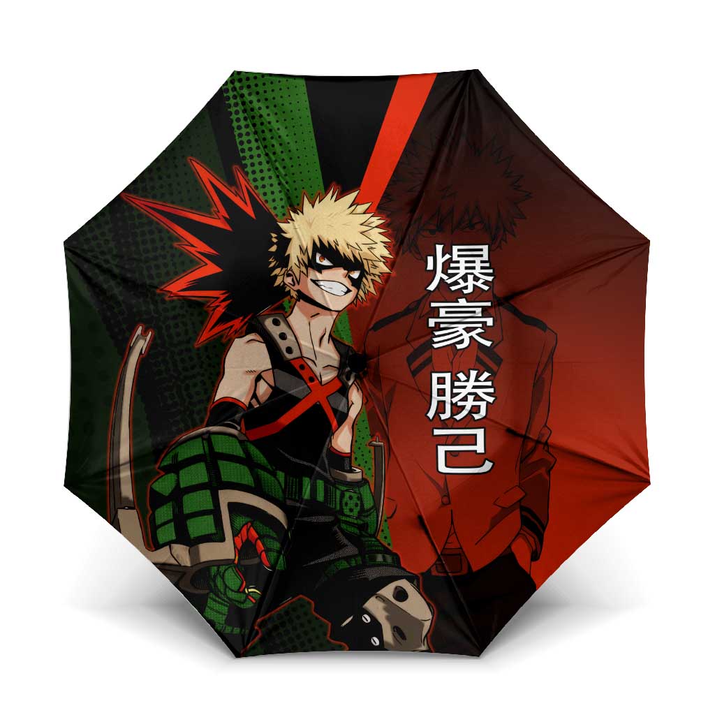 Katsuki Bakugo Dynamight Umbrella Japanese Comic Book Style