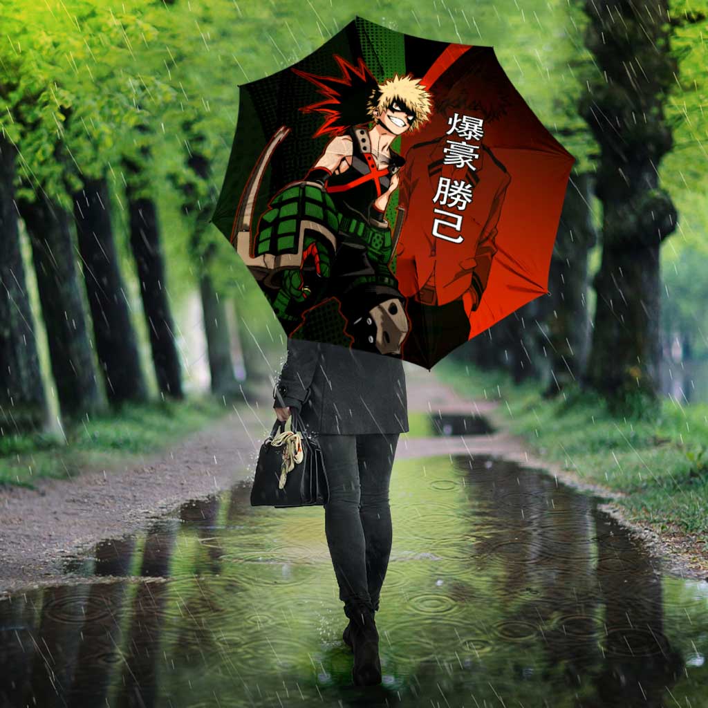 Katsuki Bakugo Dynamight Umbrella Japanese Comic Book Style