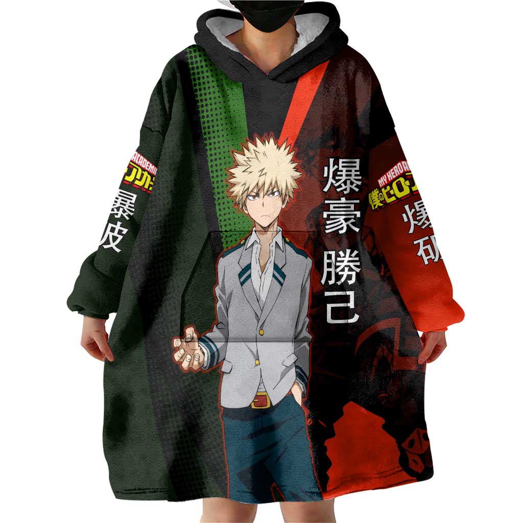 Katsuki Bakugo Dynamight Wearable Blanket Hoodie Japanese Comic Book Style