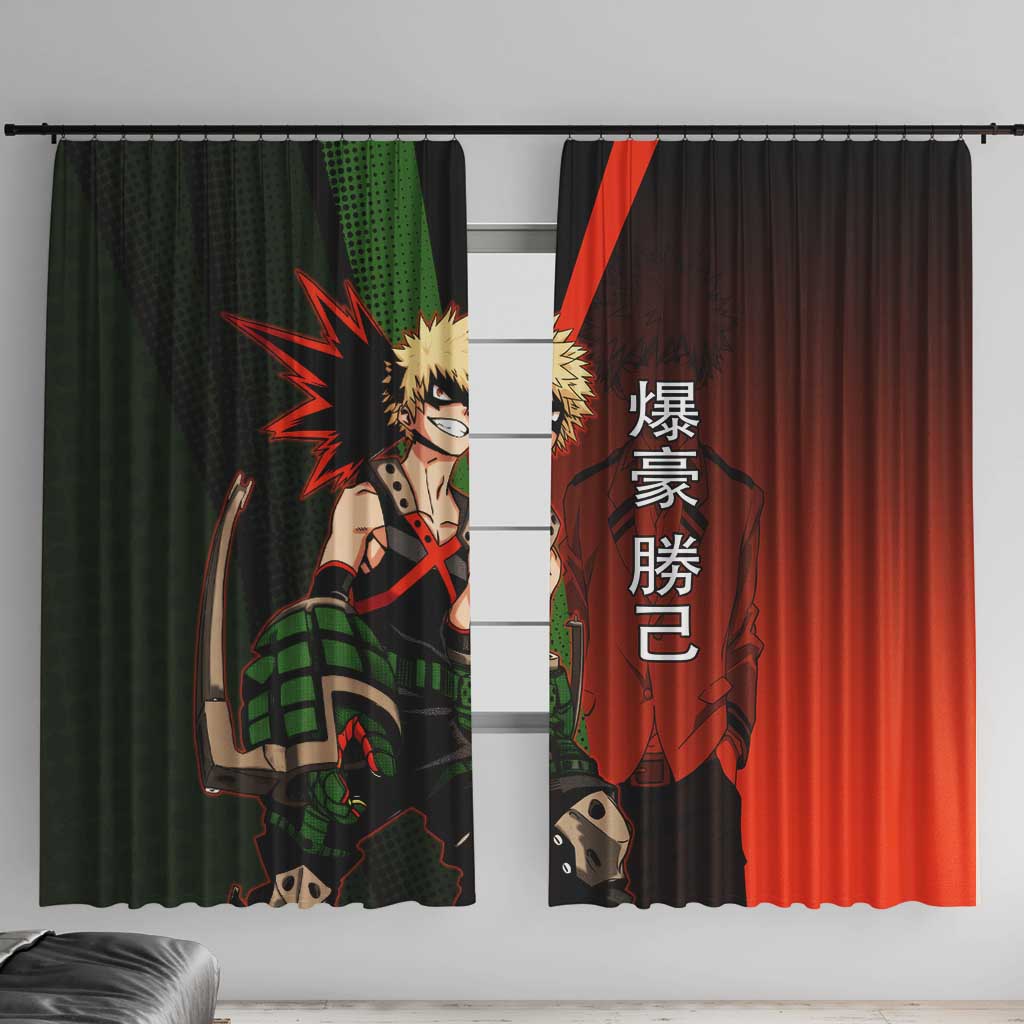 Katsuki Bakugo Dynamight Window Curtain Japanese Comic Book Style