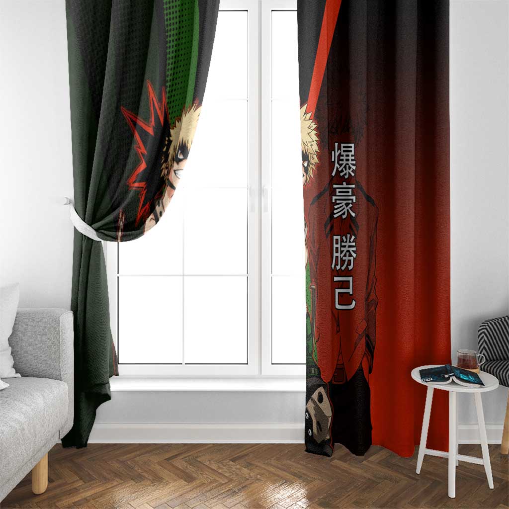 Katsuki Bakugo Dynamight Window Curtain Japanese Comic Book Style