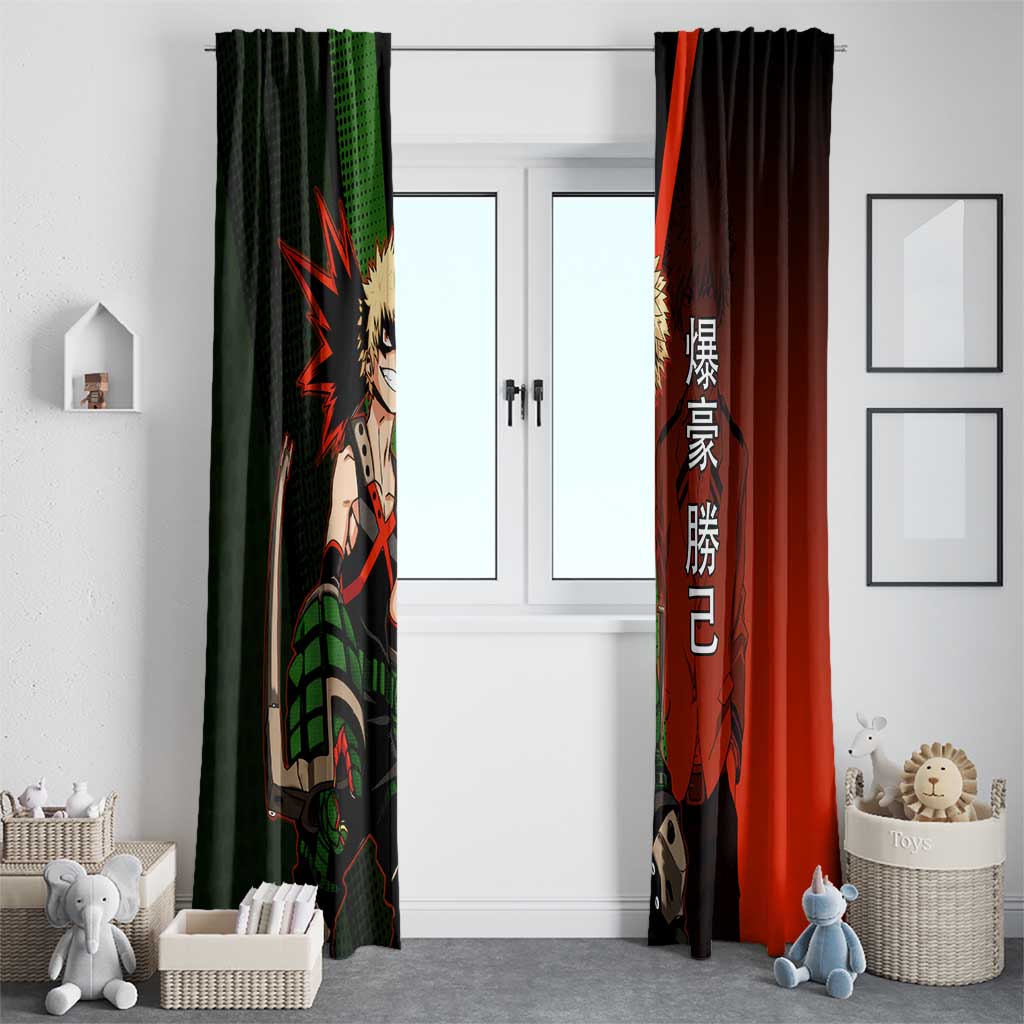 Katsuki Bakugo Dynamight Window Curtain Japanese Comic Book Style