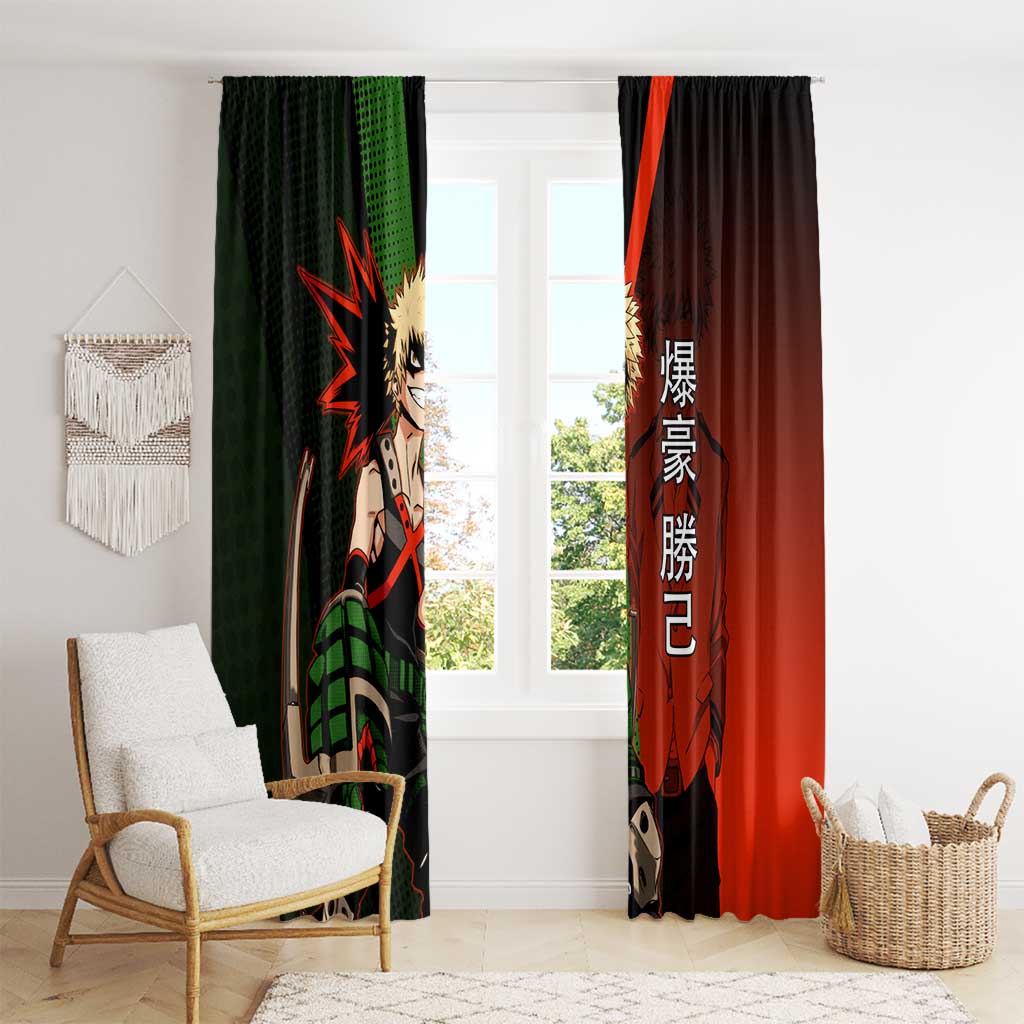 Katsuki Bakugo Dynamight Window Curtain Japanese Comic Book Style