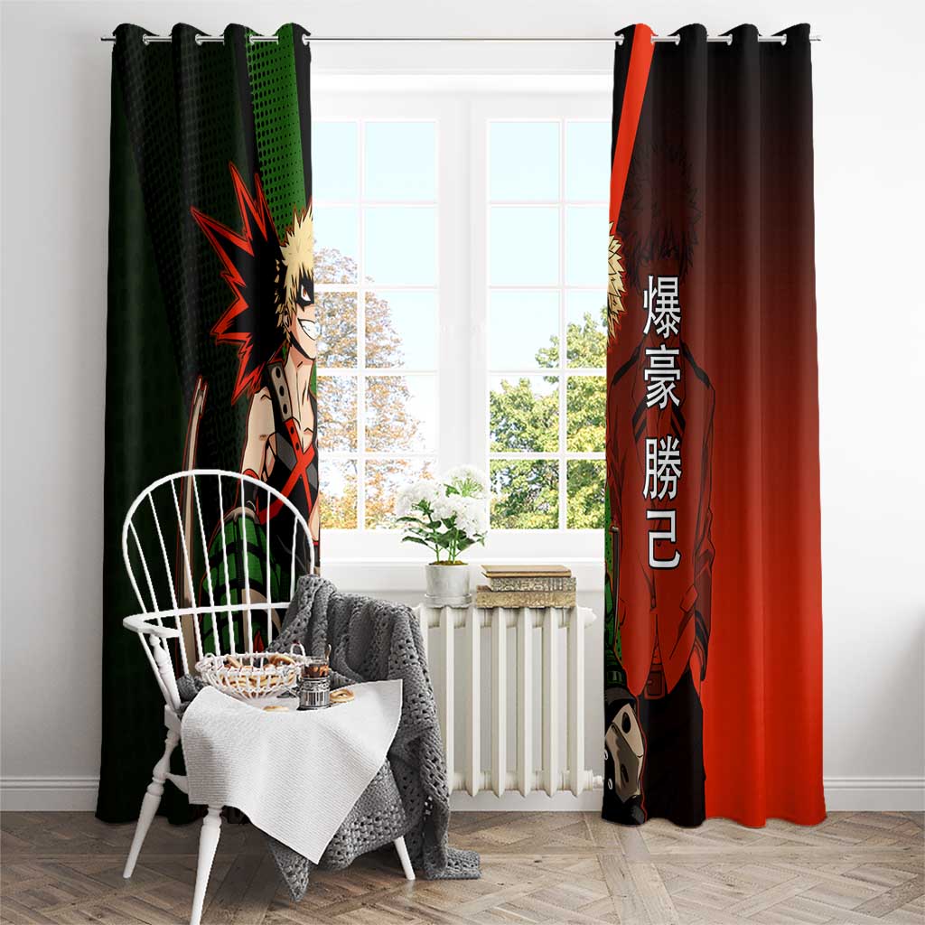 Katsuki Bakugo Dynamight Window Curtain Japanese Comic Book Style