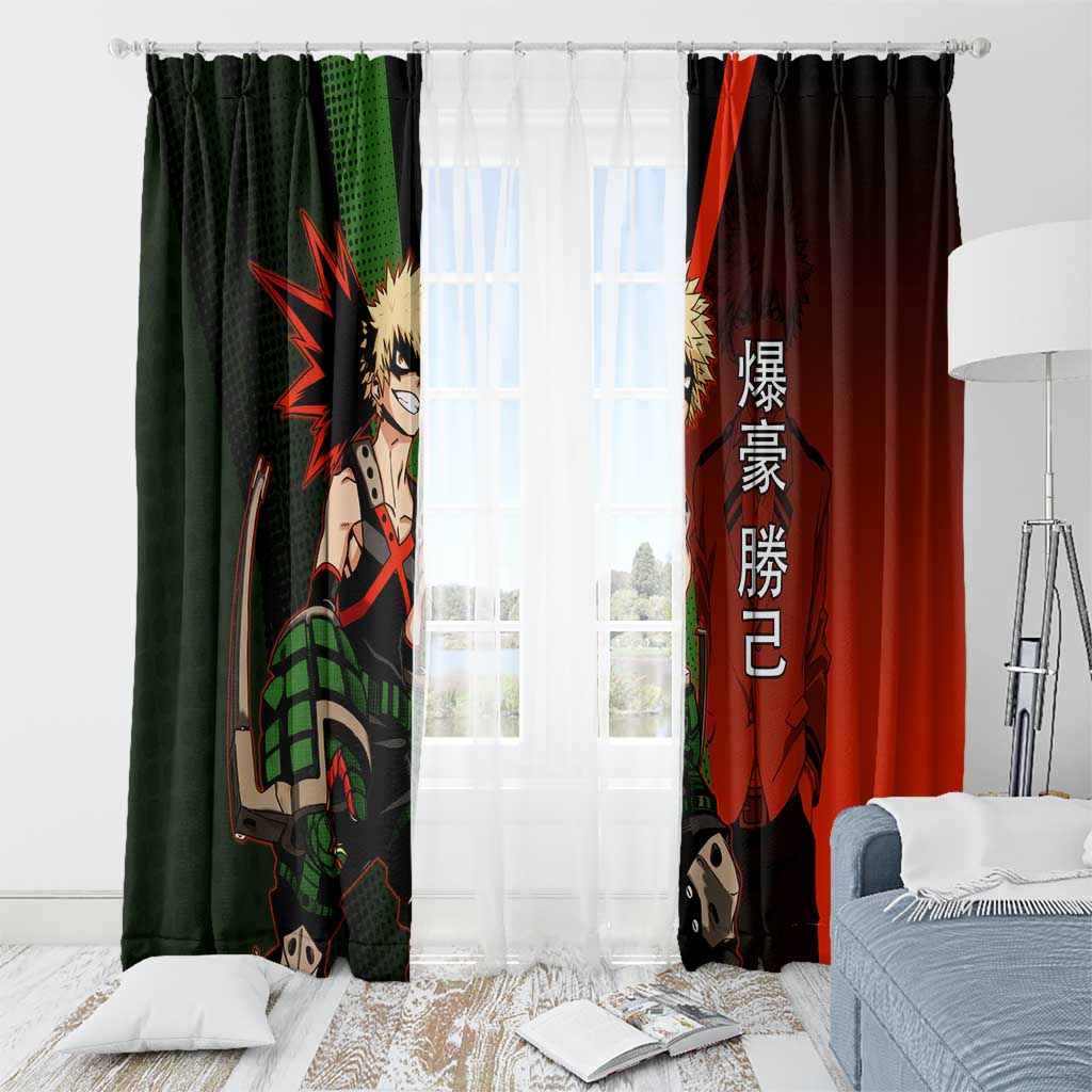 Katsuki Bakugo Dynamight Window Curtain Japanese Comic Book Style