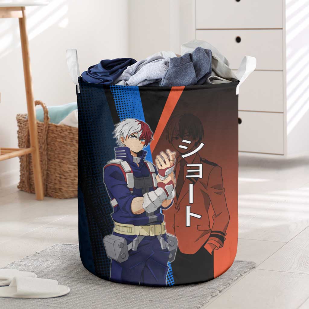 Shoto Todoroki Half-Cold Half-Hot Laundry Basket Japanese Comic Book Style
