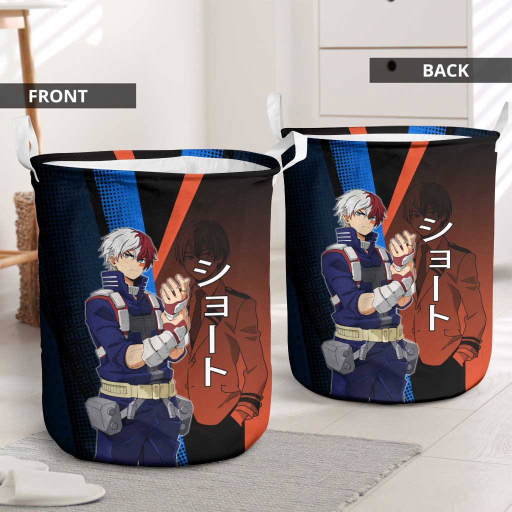 Shoto Todoroki Half-Cold Half-Hot Laundry Basket Japanese Comic Book Style