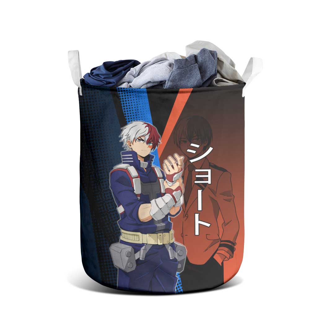 Shoto Todoroki Half-Cold Half-Hot Laundry Basket Japanese Comic Book Style