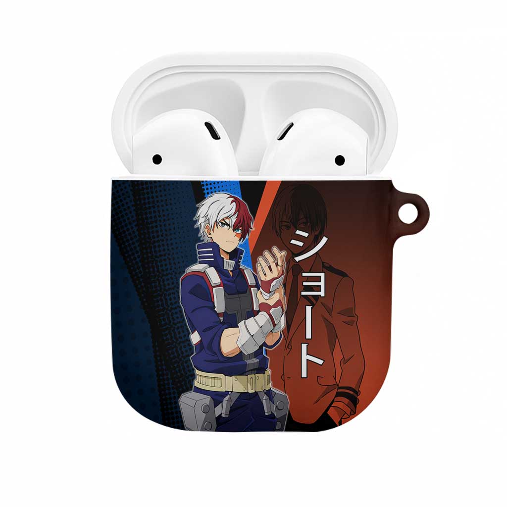 Shoto Todoroki Half-Cold Half-Hot AirPods Case Japanese Comic Book Style