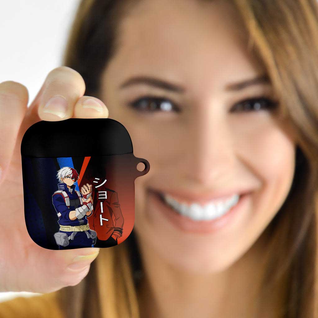 Shoto Todoroki Half-Cold Half-Hot AirPods Case Japanese Comic Book Style