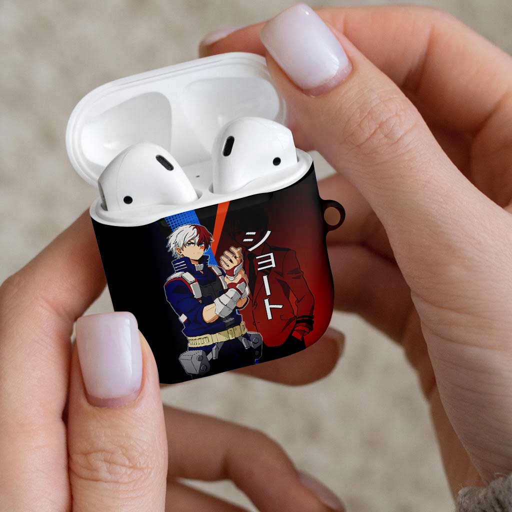 Shoto Todoroki Half-Cold Half-Hot AirPods Case Japanese Comic Book Style