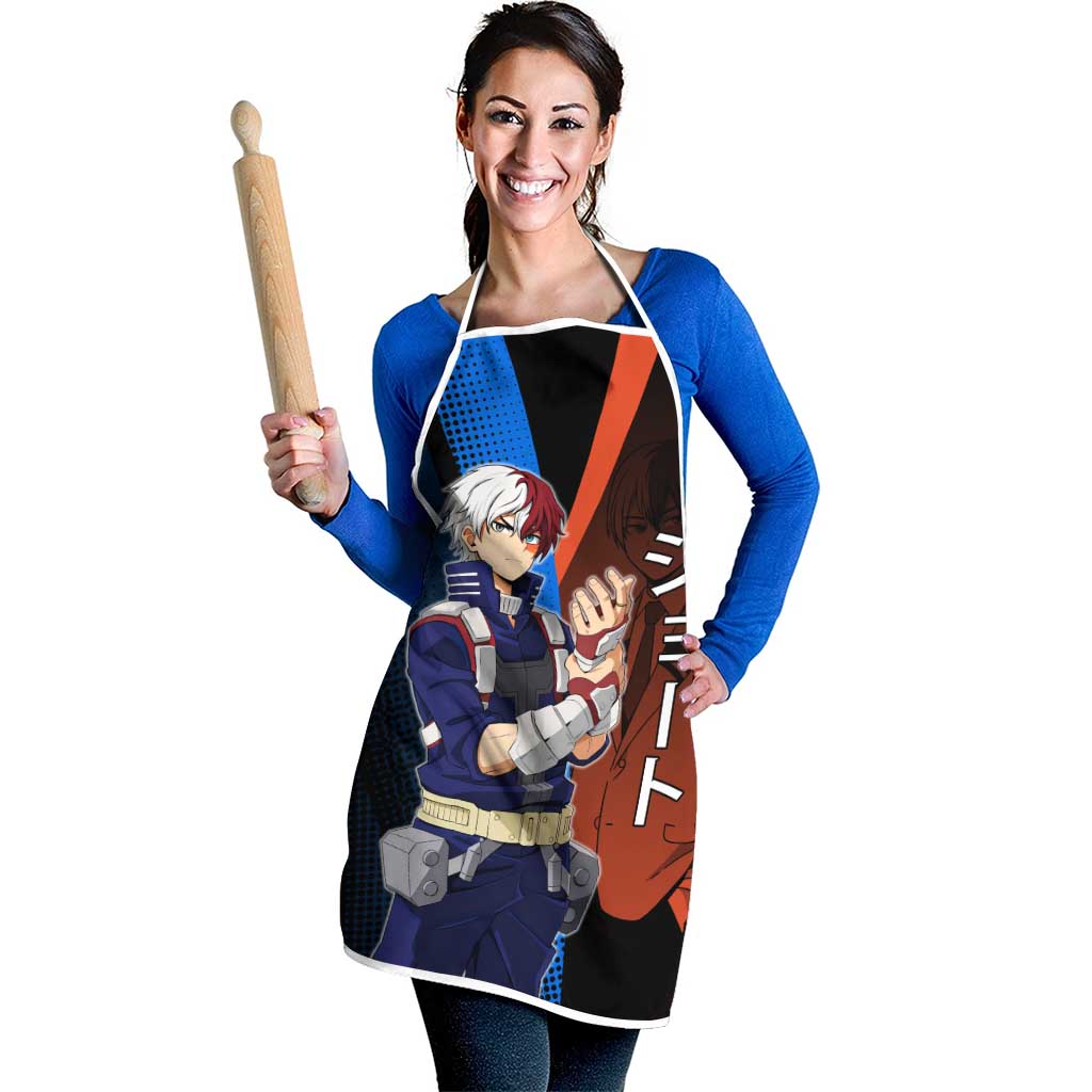 Shoto Todoroki Half-Cold Half-Hot Apron Japanese Comic Book Style