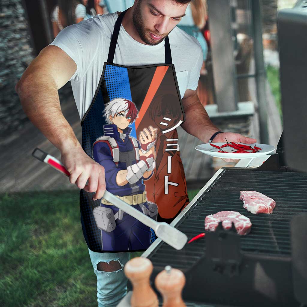 Shoto Todoroki Half-Cold Half-Hot Apron Japanese Comic Book Style