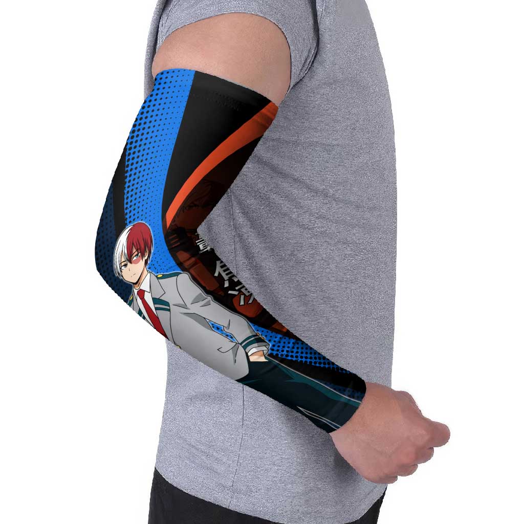 Shoto Todoroki Half-Cold Half-Hot Arm Sleeves Japanese Comic Book Style