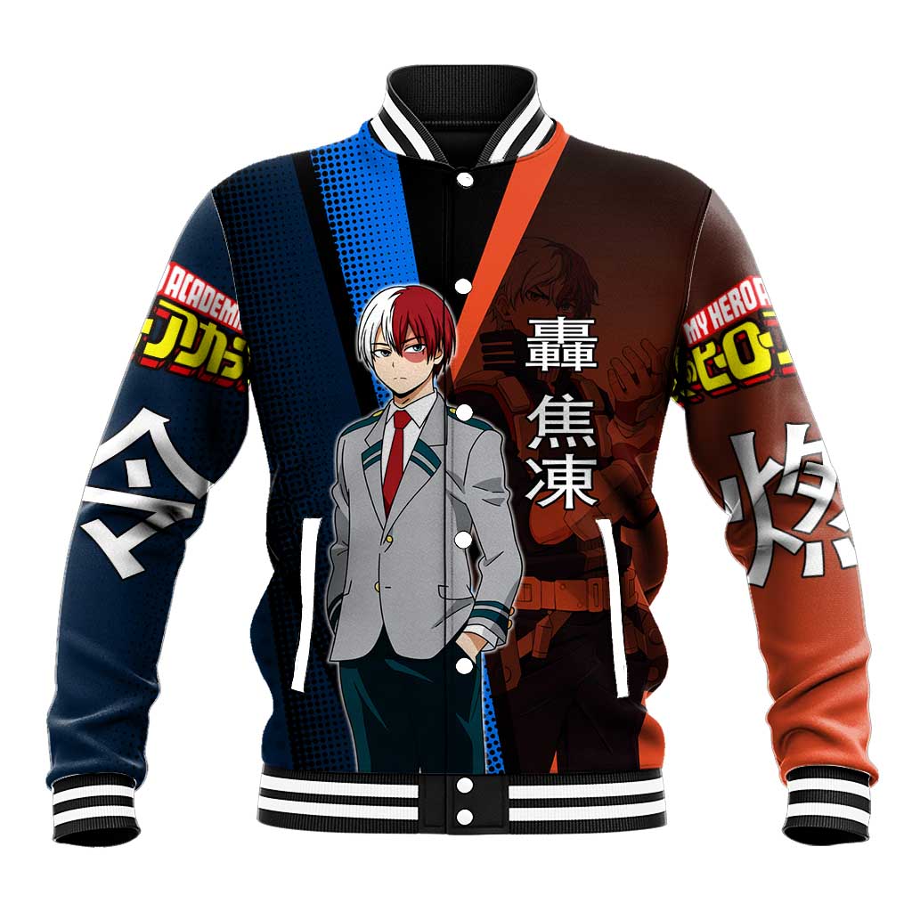 Shoto Todoroki Half-Cold Half-Hot Baseball Jacket Japanese Comic Book Style
