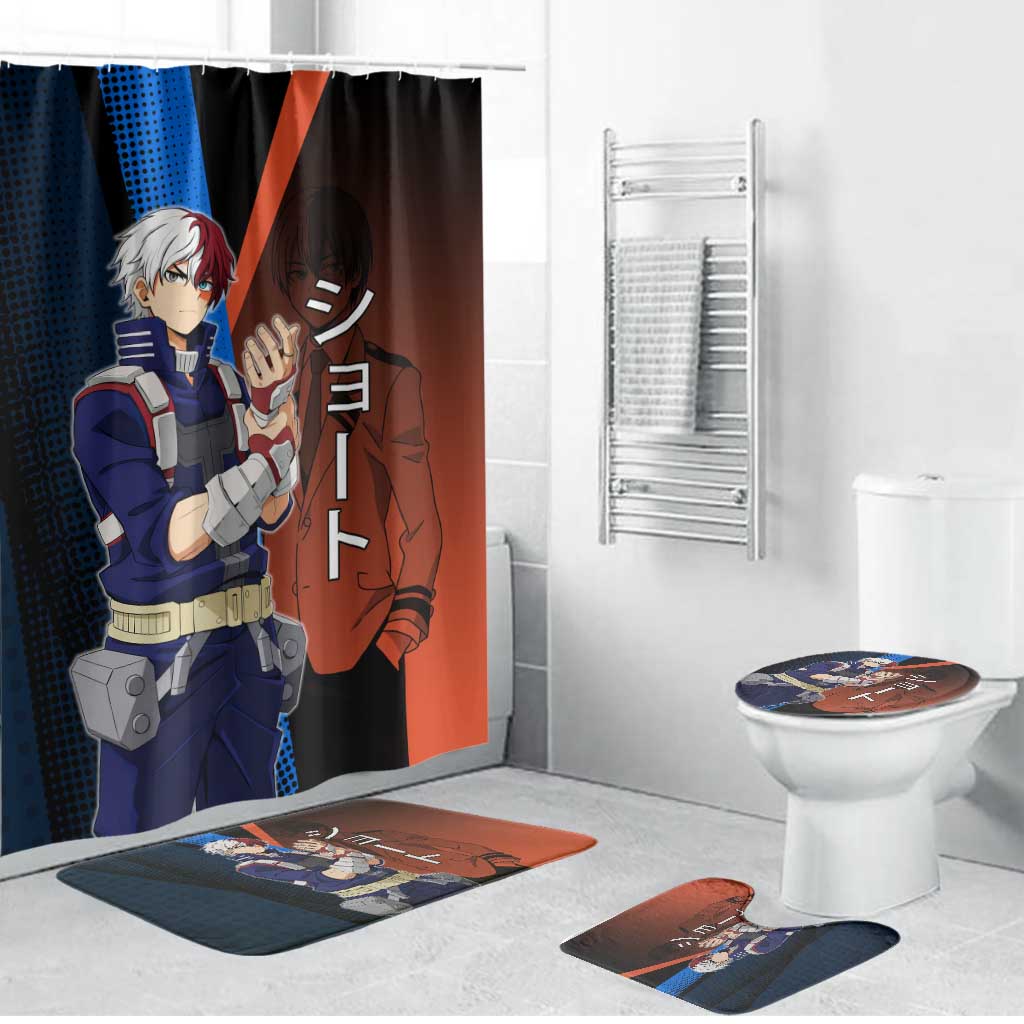 Shoto Todoroki Half-Cold Half-Hot Bathroom Set Japanese Comic Book Style