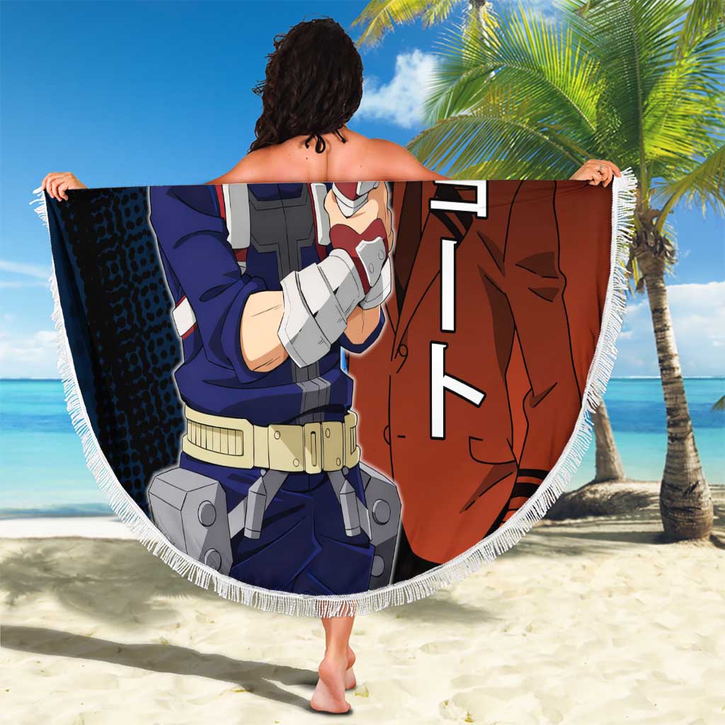 Shoto Todoroki Half-Cold Half-Hot Beach Blanket Japanese Comic Book Style