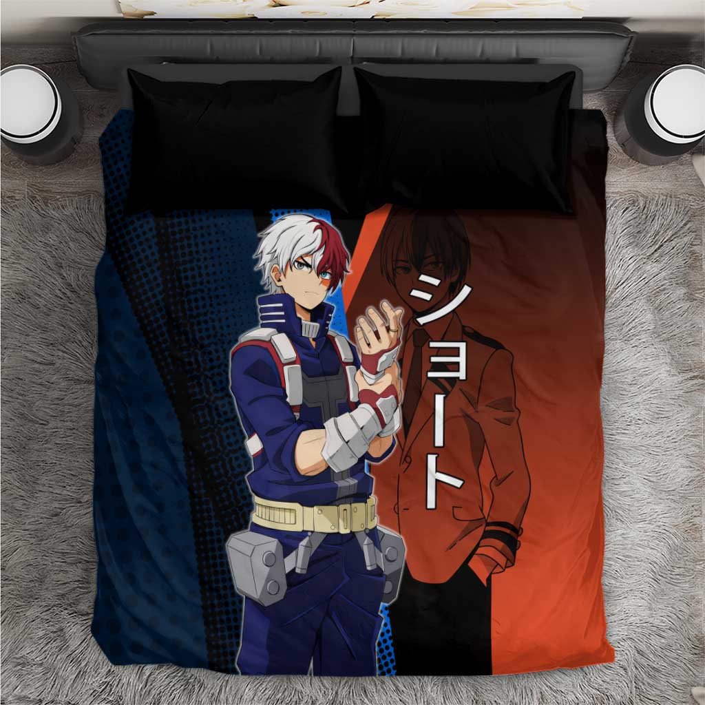 Shoto Todoroki Half-Cold Half-Hot Bedding Set Japanese Comic Book Style