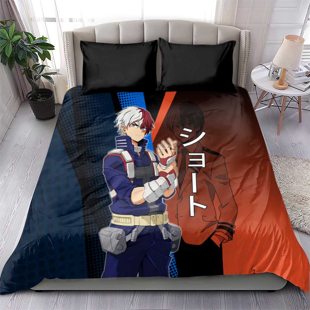 Shoto Todoroki Half-Cold Half-Hot Bedding Set Japanese Comic Book Style