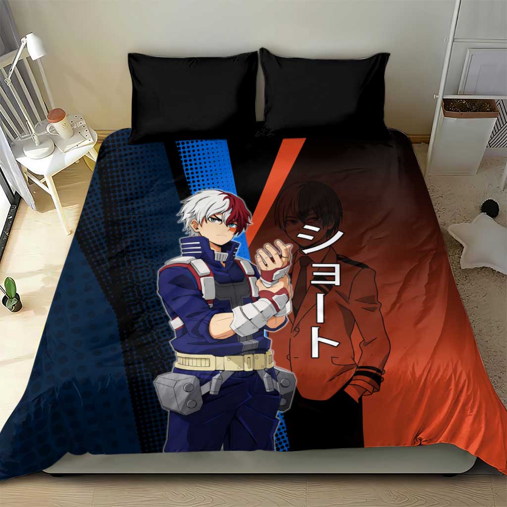 Shoto Todoroki Half-Cold Half-Hot Bedding Set Japanese Comic Book Style