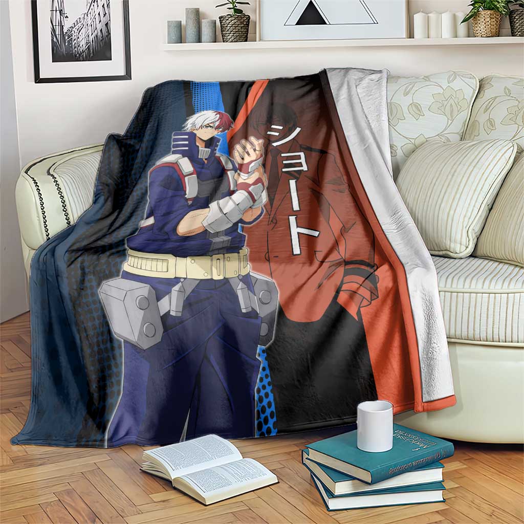Shoto Todoroki Half-Cold Half-Hot Blanket Japanese Comic Book Style