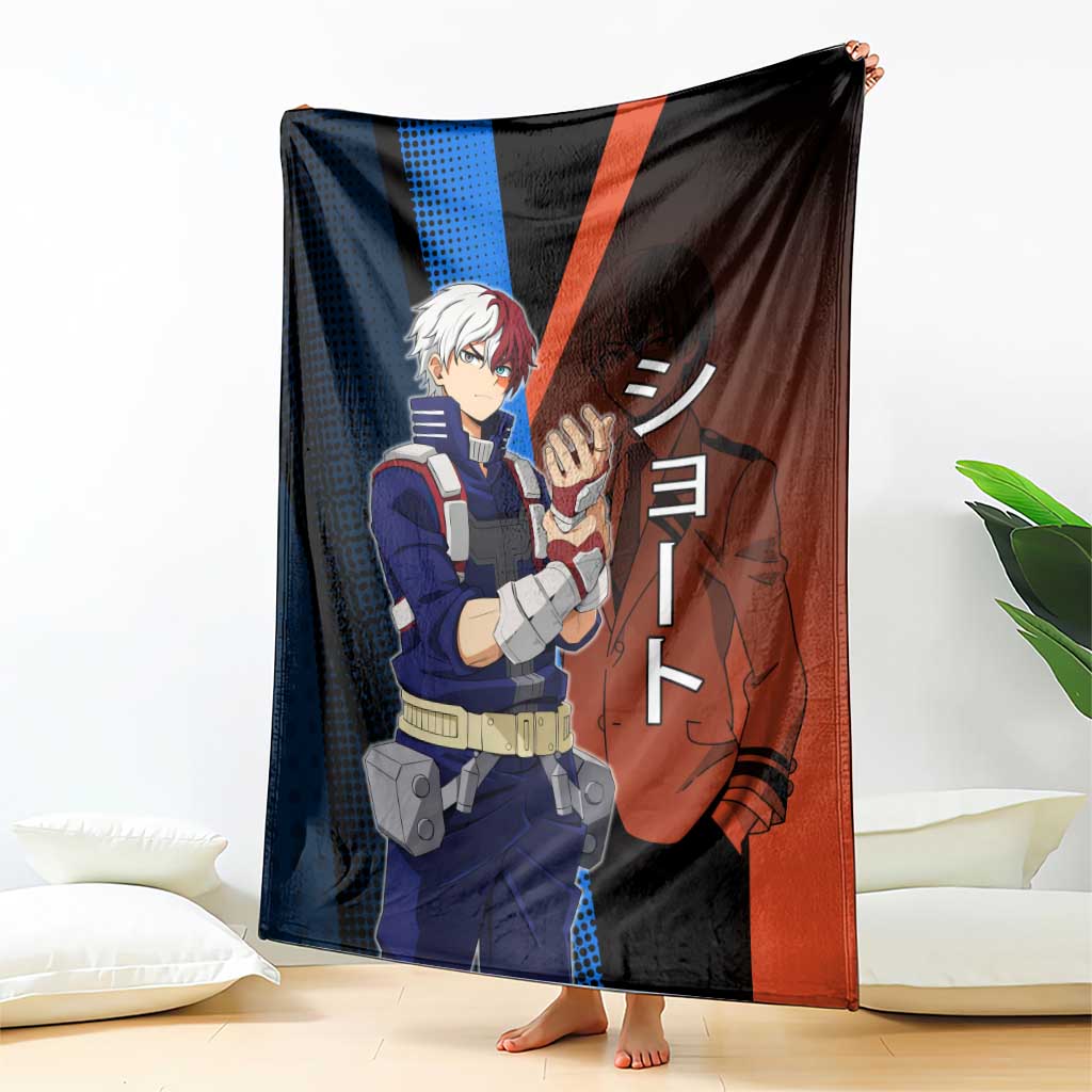 Shoto Todoroki Half-Cold Half-Hot Blanket Japanese Comic Book Style