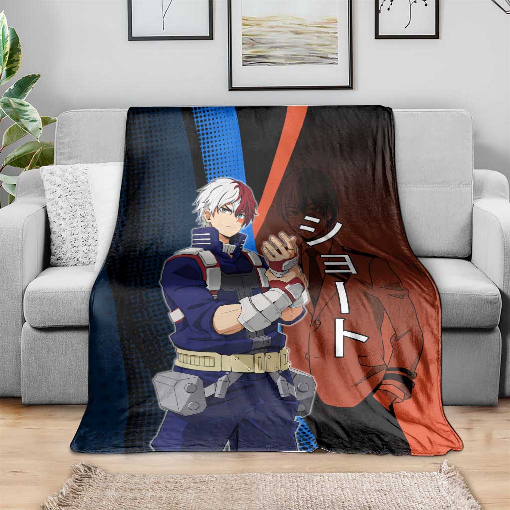 Shoto Todoroki Half-Cold Half-Hot Blanket Japanese Comic Book Style